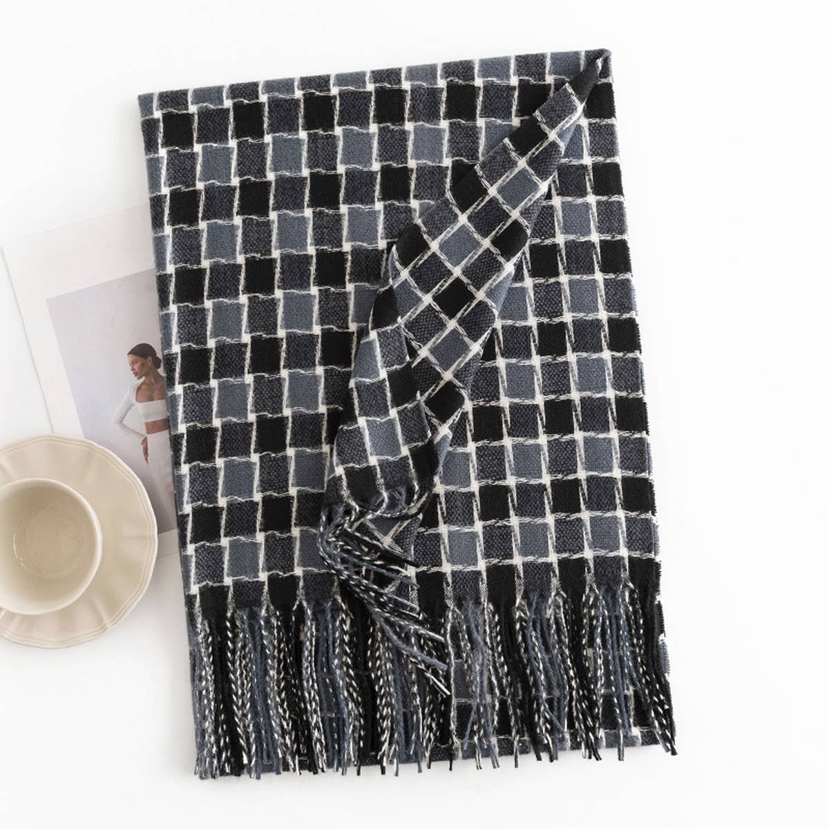 Fashionable British Plaid Scarf_Cwasc1012