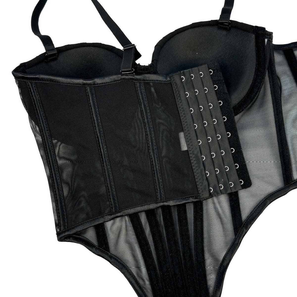 PREMIUM PLEATED HERRINGBONE CORSET WITH COASTERS_CWMM4132