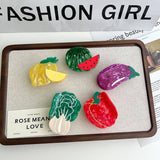 CUTE VEGGIE FRUIT ACETATE CLAW CLIP SUMMER FUN_CWAHA5834