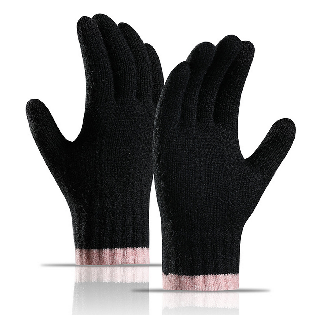 Women Winter Knit G Ves Touchscreen Full Finger_Cwag0523