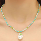 CRYSTAL PENDANT BEADED NECKLACE_CWAJE0436