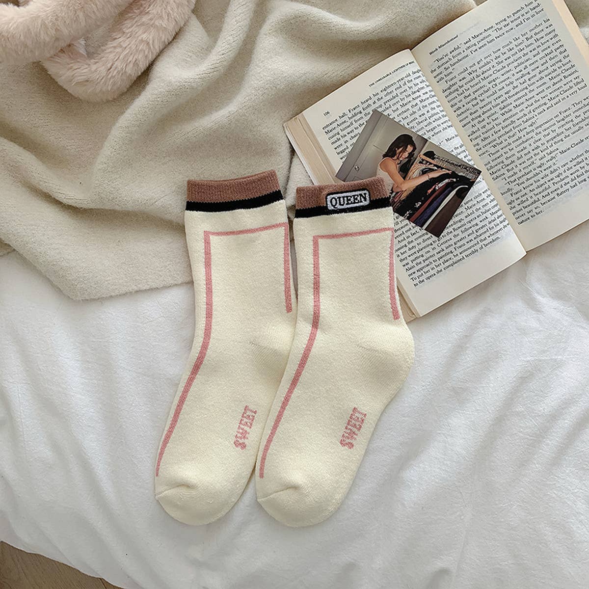 2024 NEW SIMPLE LINES WARM SOCKS_CWMS0665