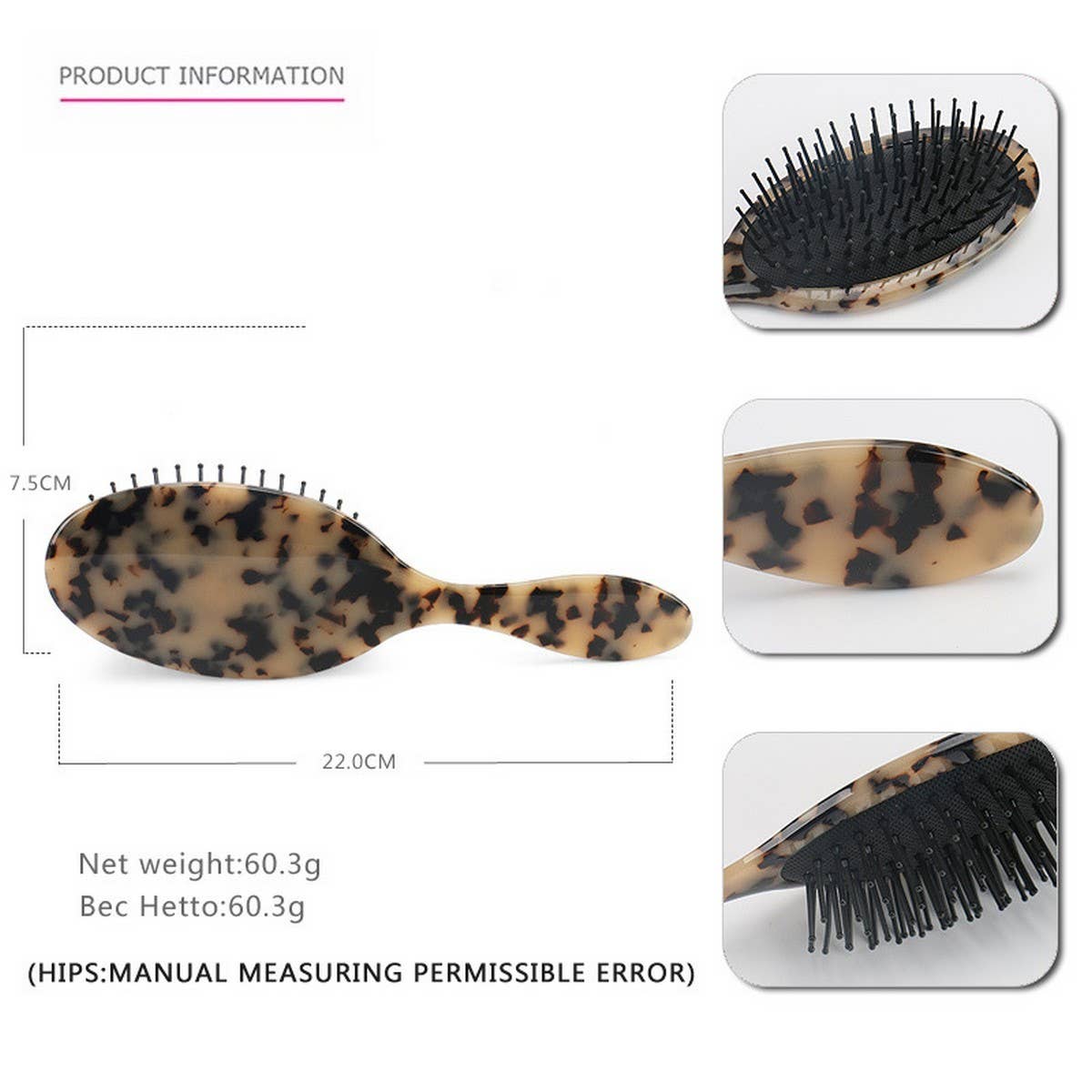 ACETATE AIR CUSHION COMB ANTI STATIC AIR BAG COMB_CWAHA4182