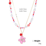 HEART SHAPED ZIRCONIUM INLAID MULTI ROW NECKLACE_CWAJE2927