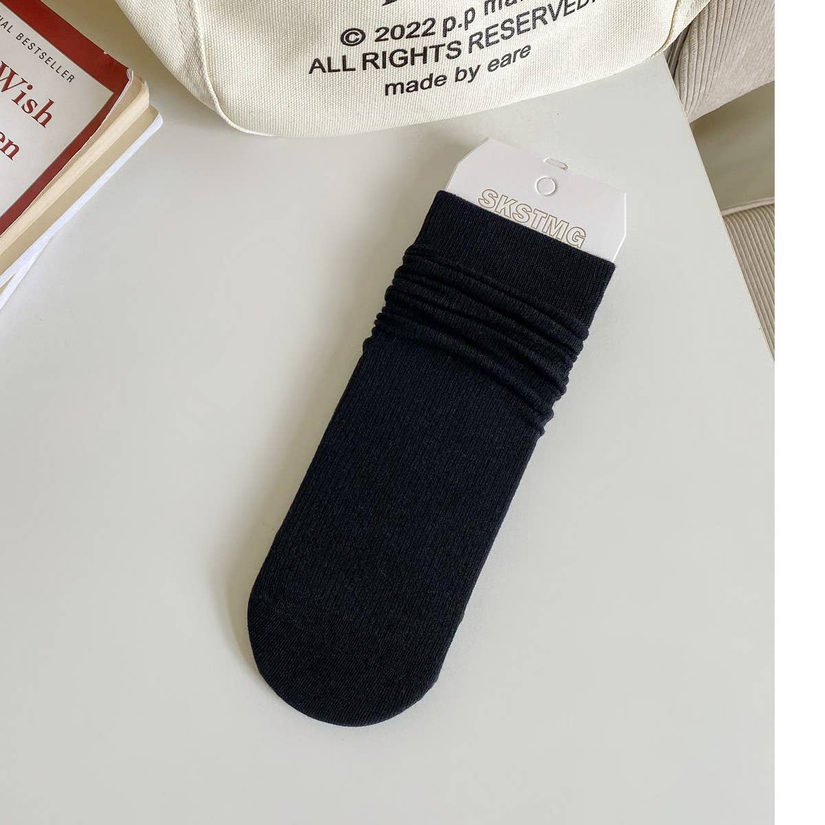 Women Solid Color Straight Socks Joker Socks_Cwms0287