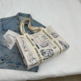 LETTER PRINTED COMMUTER CASUAL CANVAS BAG_CWAB2683