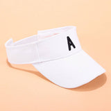 EMBROIDERED LETTER VISOR HAT SUMMER SUNSHADE CAP_CWAH3284