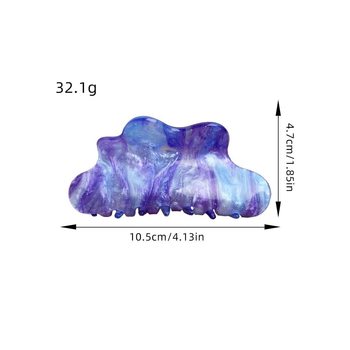 ELEGANT CLOUD ACRYLIC HAIR CLAW CHIC PONYTAIL CLIP_CWAHA1593