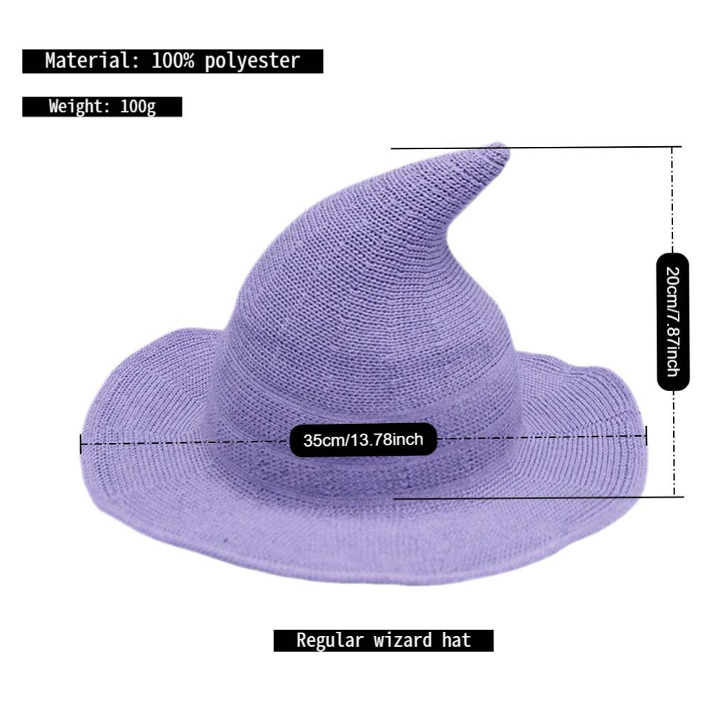 HALLOWEEN POINTED WITCH HAT KNIT FOLDABLE_CWAH0617