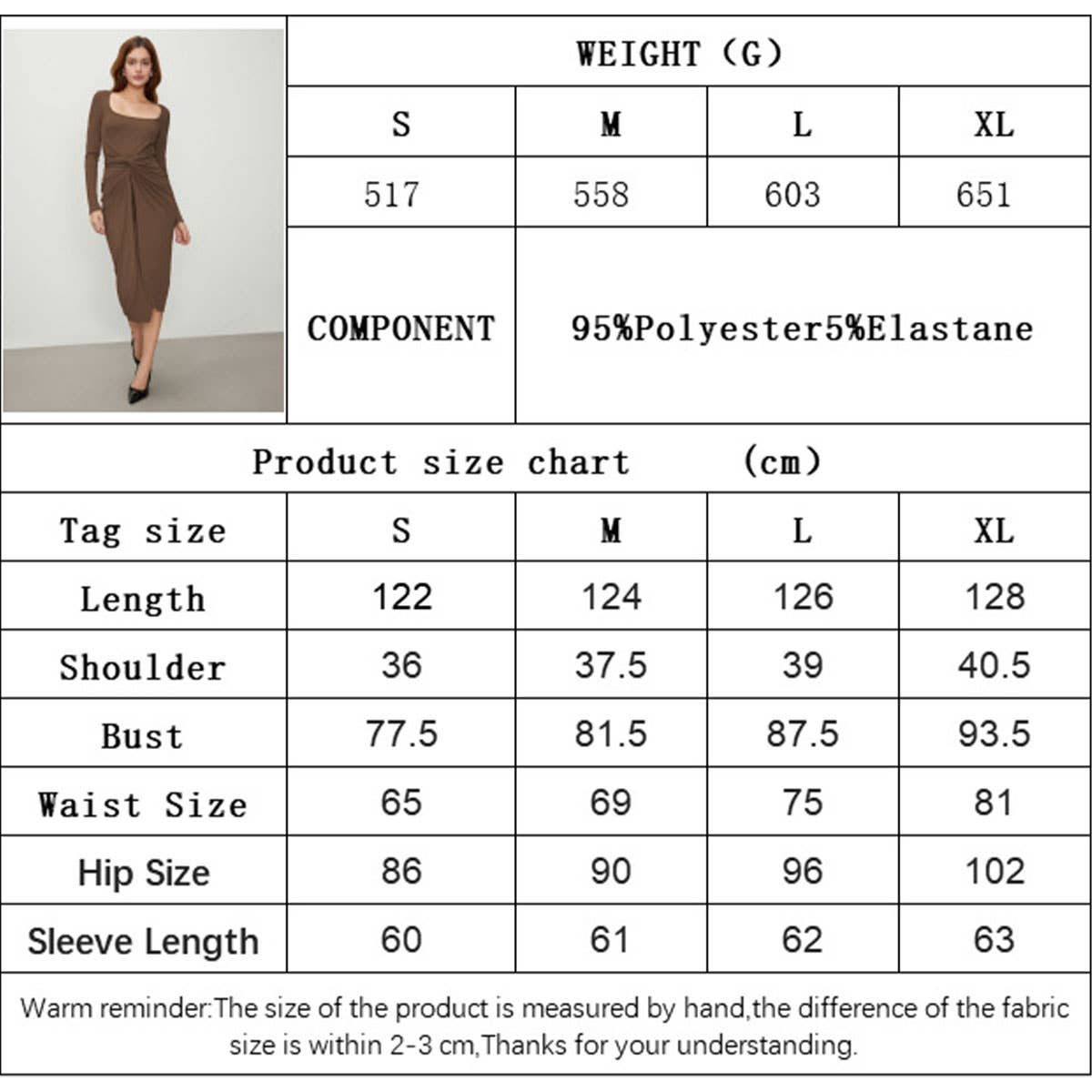Temperament High-Waisted Square Neck Dress