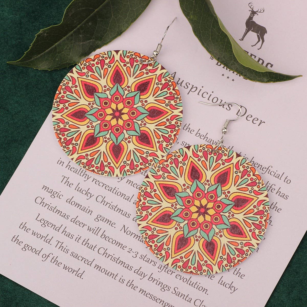 SWEET GIRL COLORFUL FLOWER ACRYLIC EARRINGS_CWAJE3993