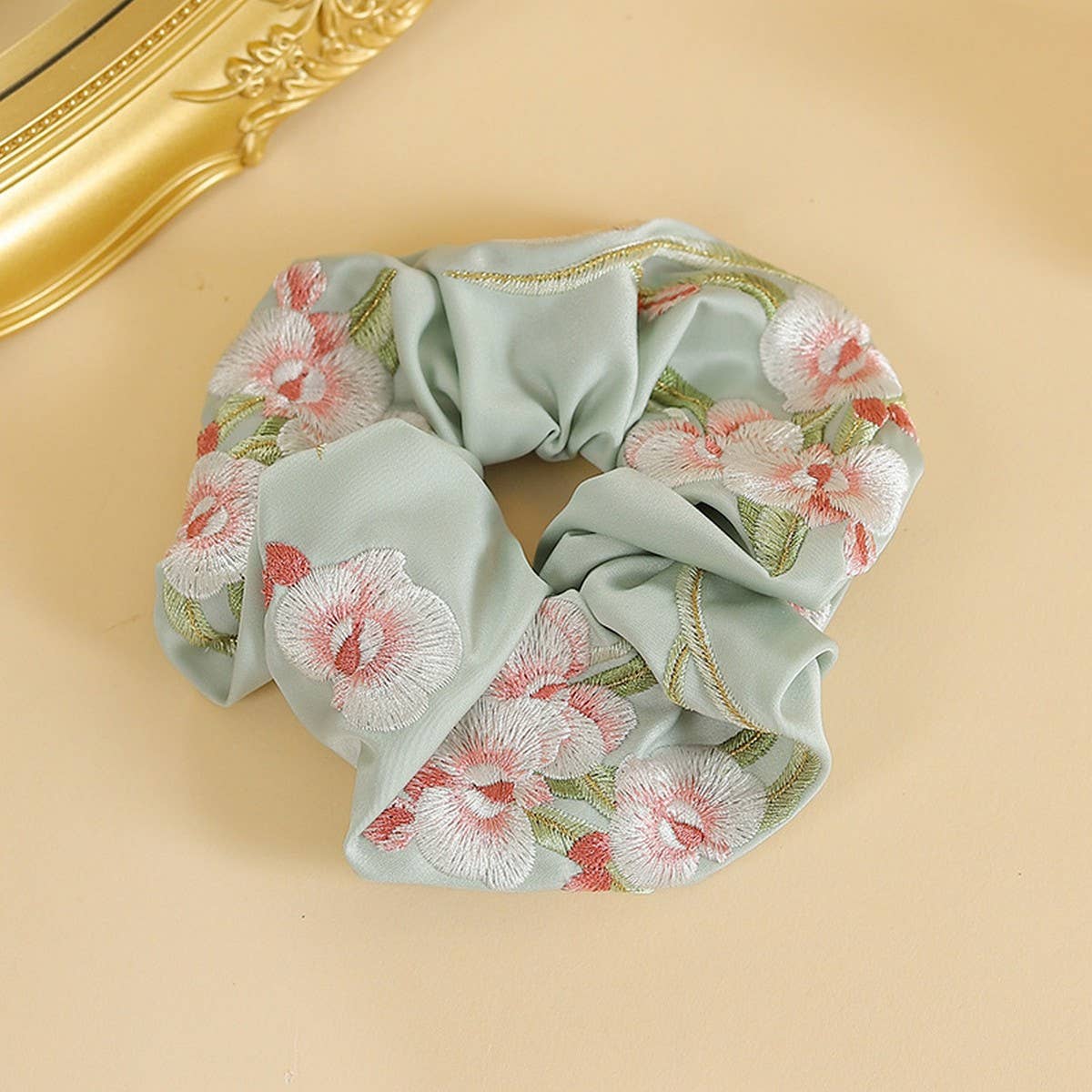 ORCHID EMBROIDERED HAIR TIE FOR QIPAO_CWAHA5412