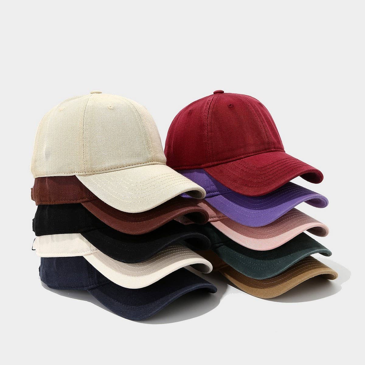 Washed Soft Top Baseball Cap Unisex Vintage_Cwah04684