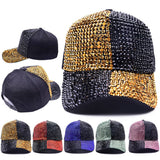 SUMMER BLING BASEBALL CAP STYLISH RHINESTONE HAT CWAH1236