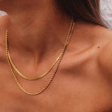 RETRO DOUBLE LAYER SNAKE CHAIN NECKLACE_CWAJE1420