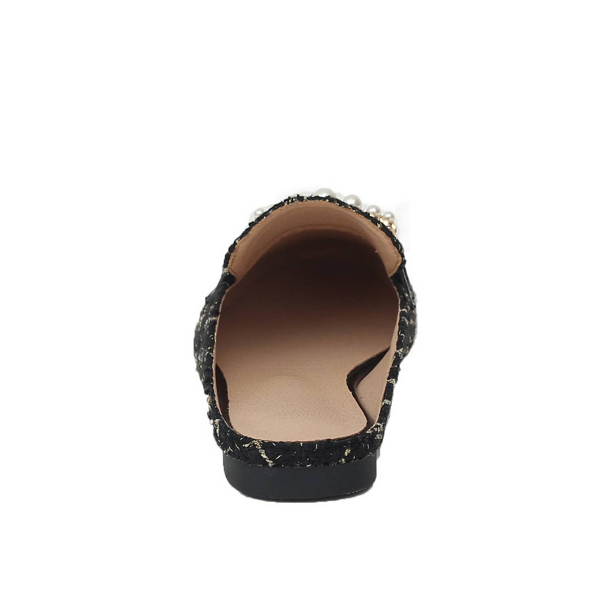 Versatile Outer Wear Striped Flat Bottom Mules