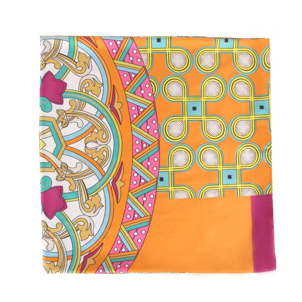 Twill Satin"First Love"Print Large Scarf For Women_Cwasc0667