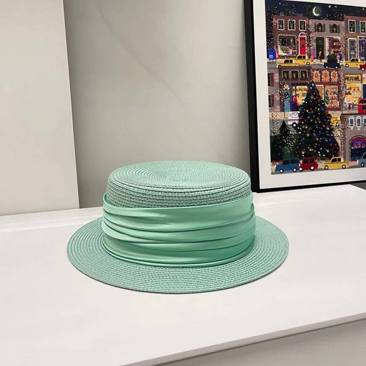 HIGH GRADE SATIN SUN HAT FOR WOMEN_CWAH3393