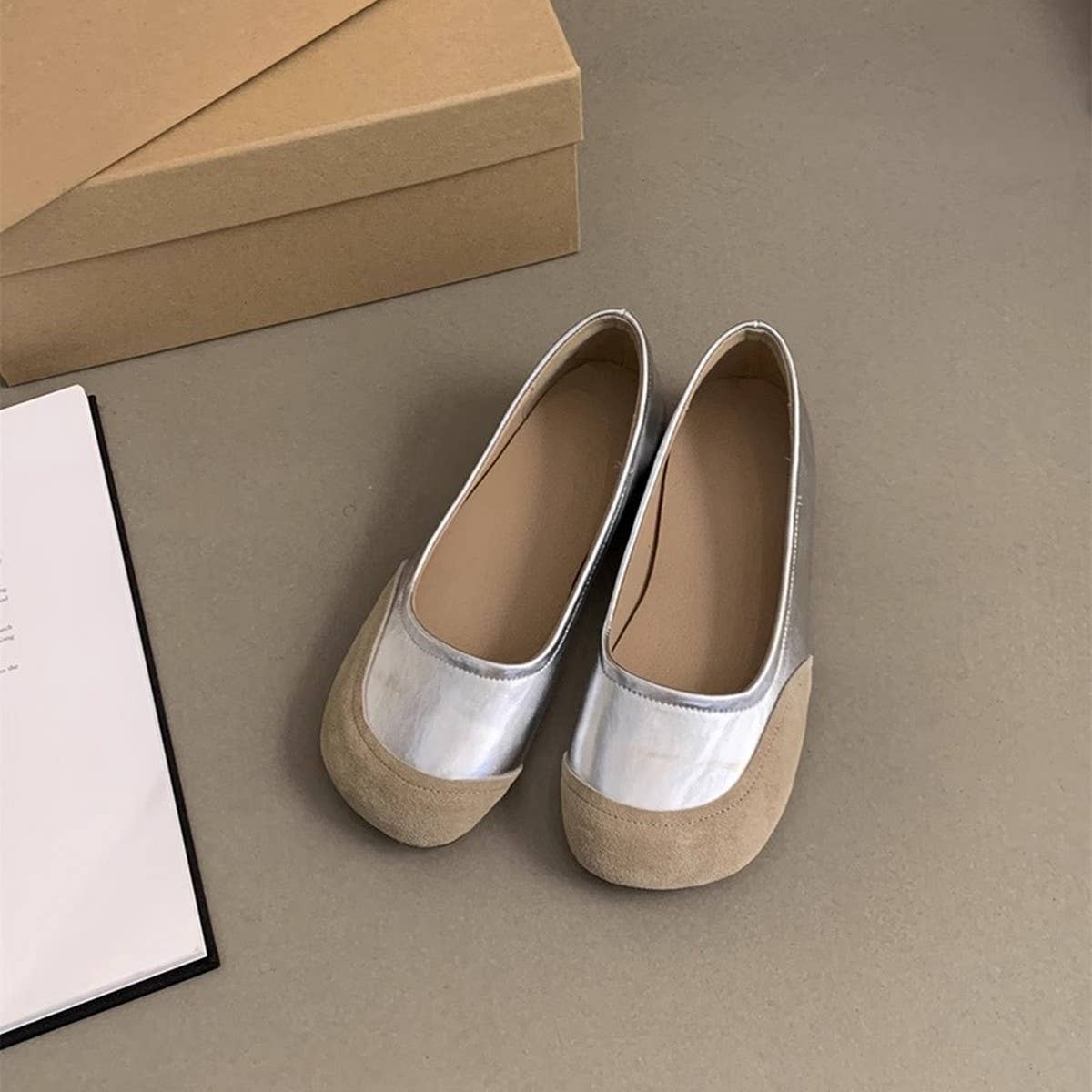 RETRO ROUND TOE SLIP ON LOAFERS FOR WOMEN_CWSHF0113