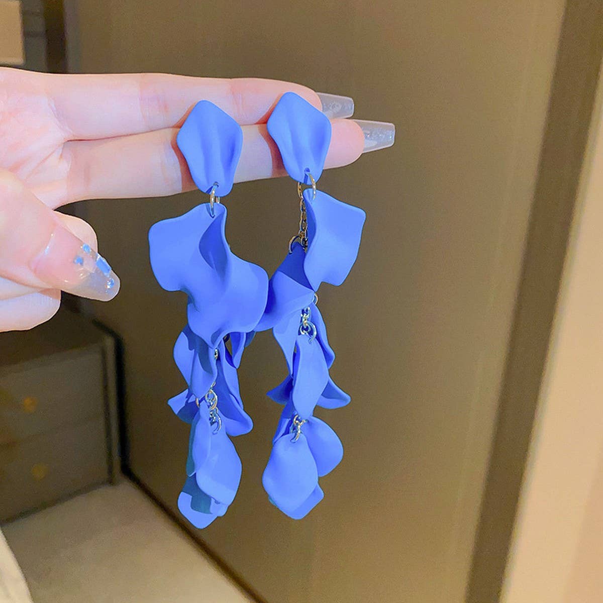 RETRO WATER DROP GEOMETRIC SIMPLE EARRINGS_CWAJE2324