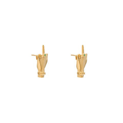 Trendy Niche Chain Design Gold Silver Earrings