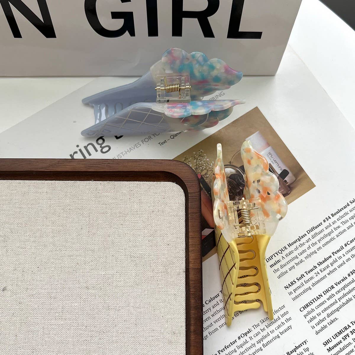 ICE CREAM MACARON ACETATE HAIR CLAW CLIP_CWAHA5770