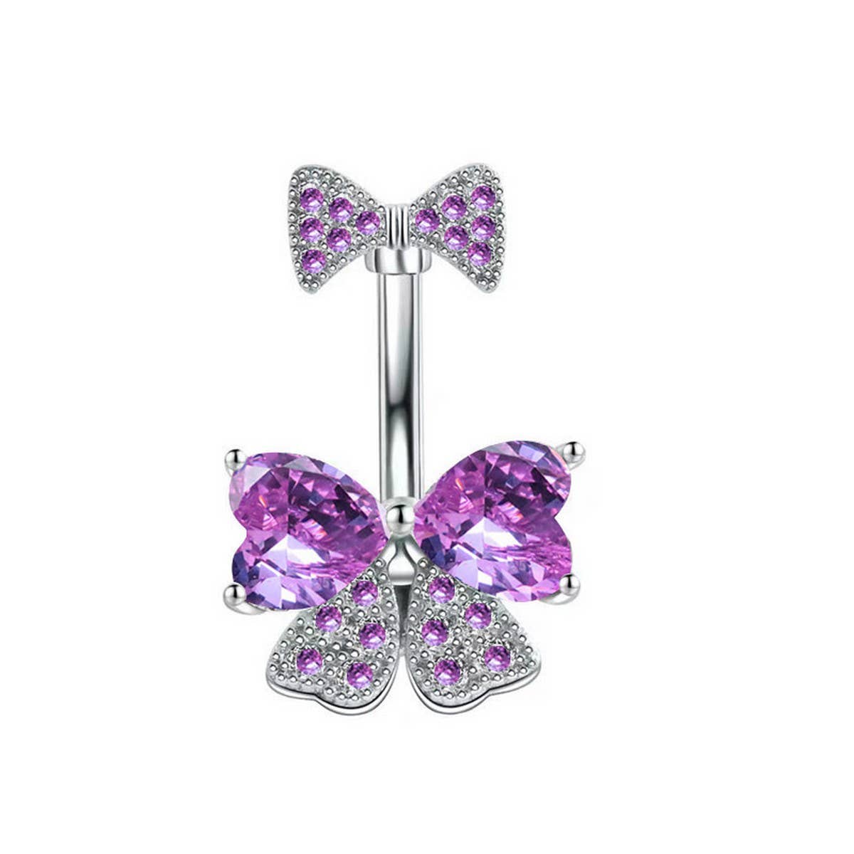 BEST SELLING COPPER BOW ZIRCON BELLY BUTTON RING_CWMM9462