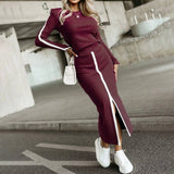 Yarn-Dyed Ribbon Patchwork Commuter Casual Suit