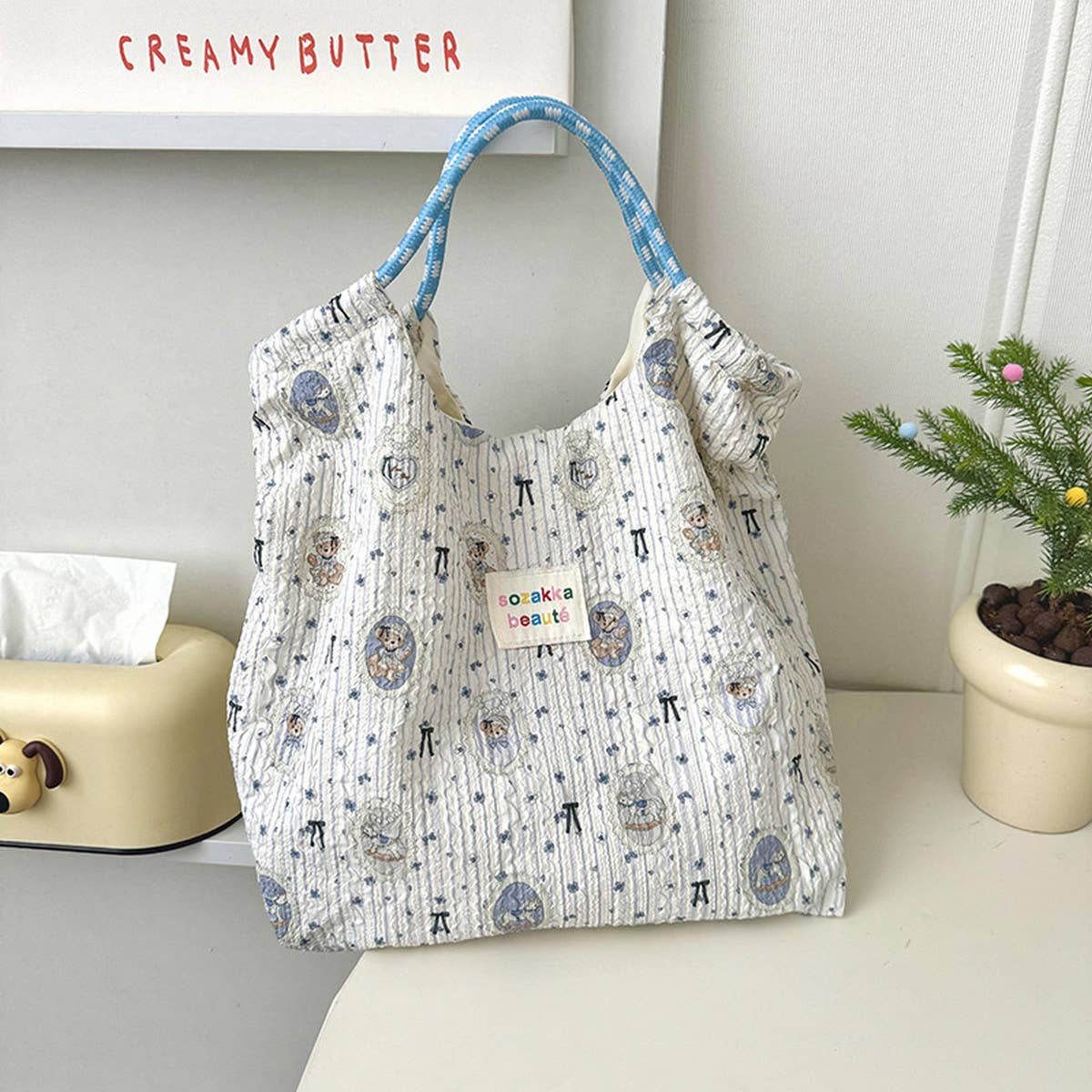 2024 New Embosse Cute Sweet Canvas Bag_Cwab3080