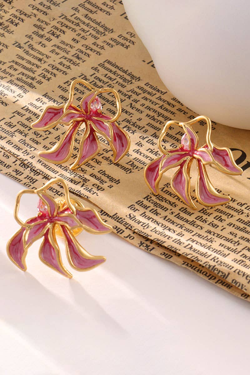 FASHION LIGHT LUXURY ORCHID EARRINGS_CWAJE0481