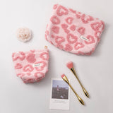 Cute Plush Heart Makeup Cosmetic Pouch Bag_Cwab06092