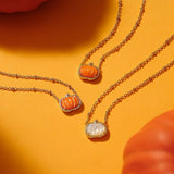 New Personalized Pumpkin Texture Necklace_Cwmm3792