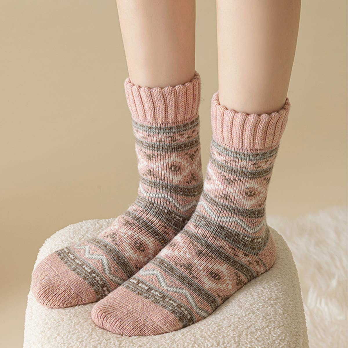 Ultra-Thick Fleece Warm Retro Slouch Socks_Cwms03158