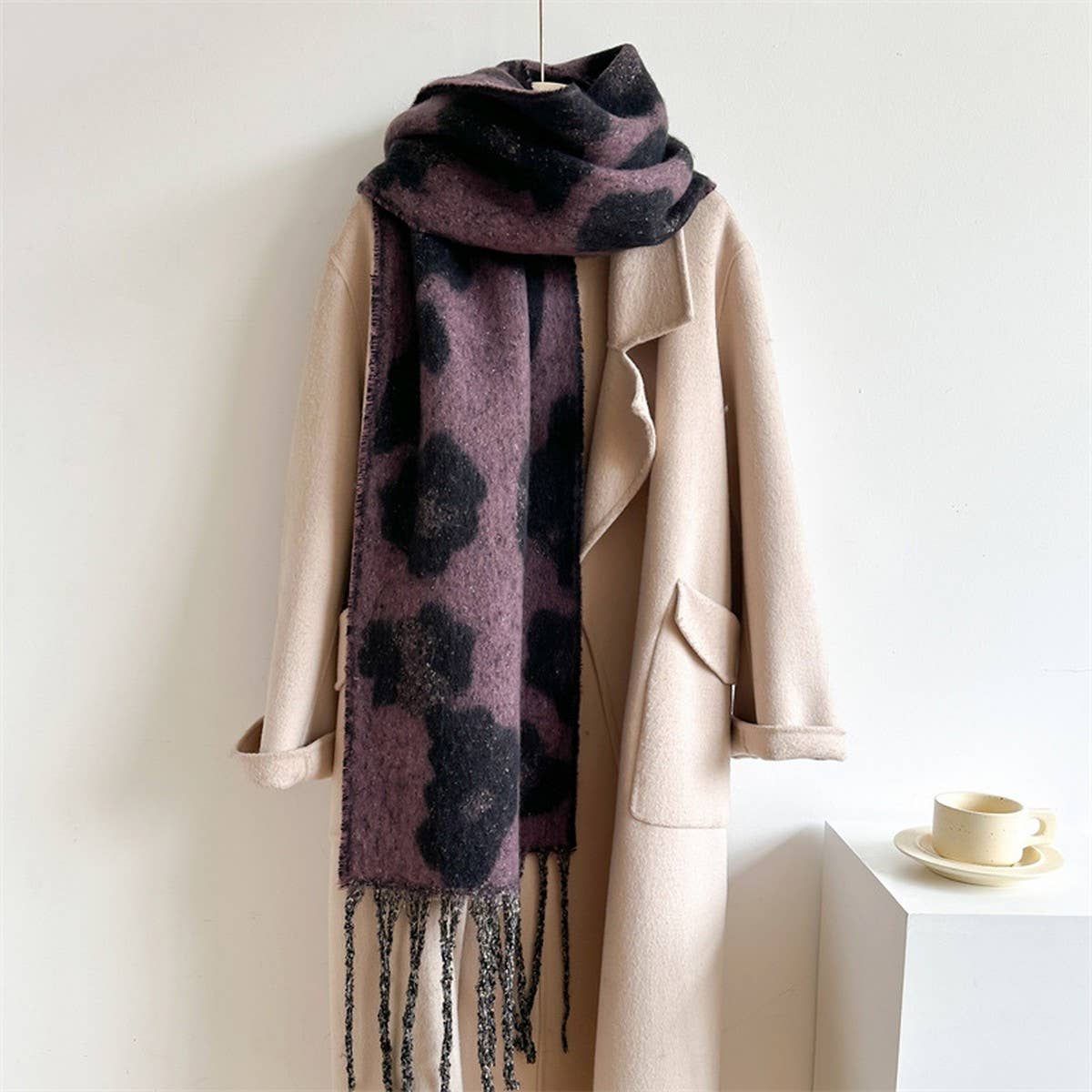 PRINT WINTER SCARF WARM THICK UNISEX SHAWL WRAP_CWASC0972