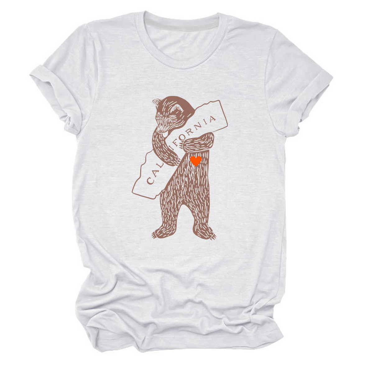 FUNNY BEAR SHORT SLEEVE T SHIRT FOR HER_CWTTS1505