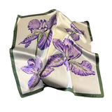 SILK SKINNY SCARF PURPLE NECK HAIR RIBBON_CWASC0561