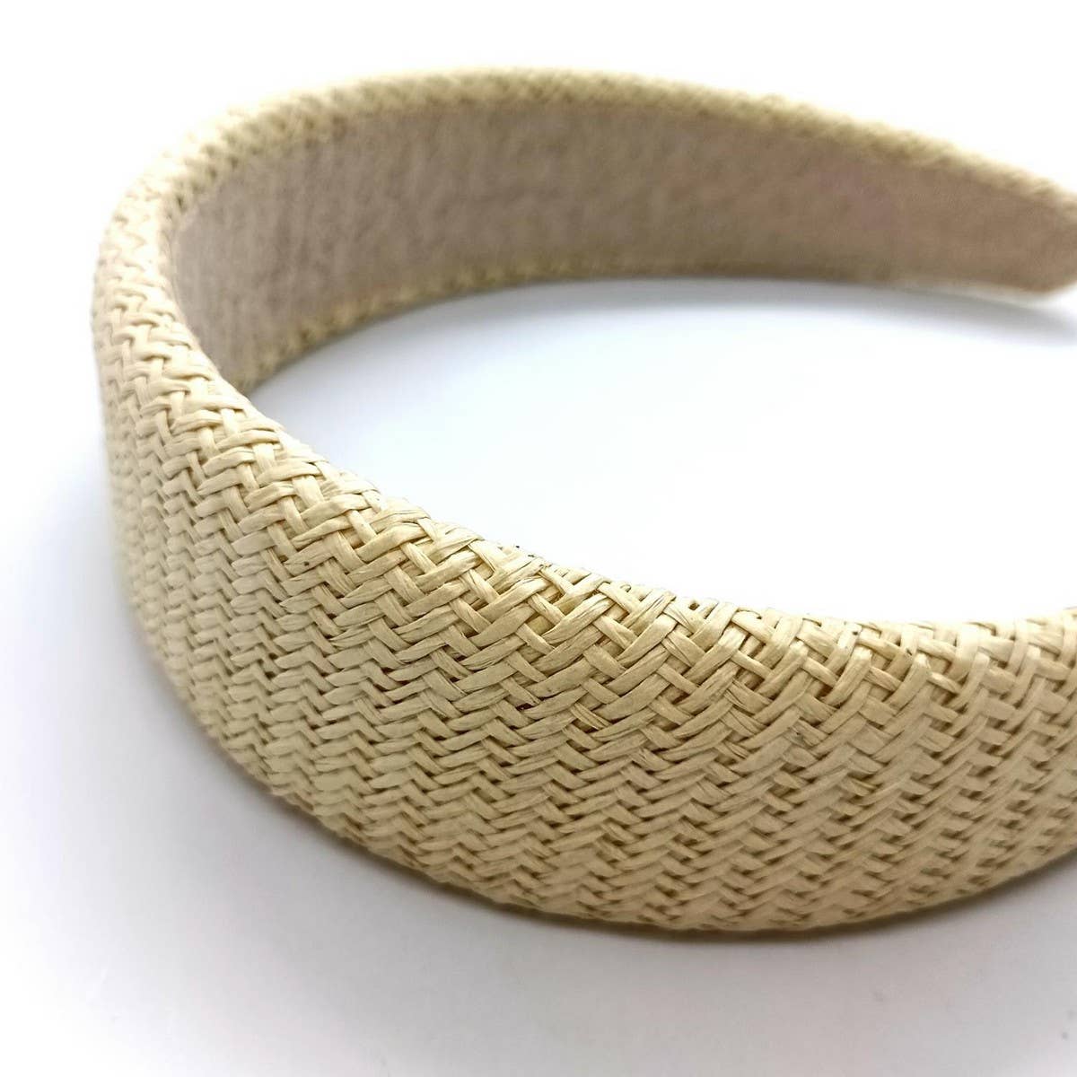 NEW WIDE RAFFIA PADDED HIGH CROWN HAIRBAND_CWAHA6332