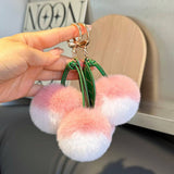 CUTE FUR LITTLE LYCHEE CAR KEYCHAIN BAG PENDANT_CWMM2521