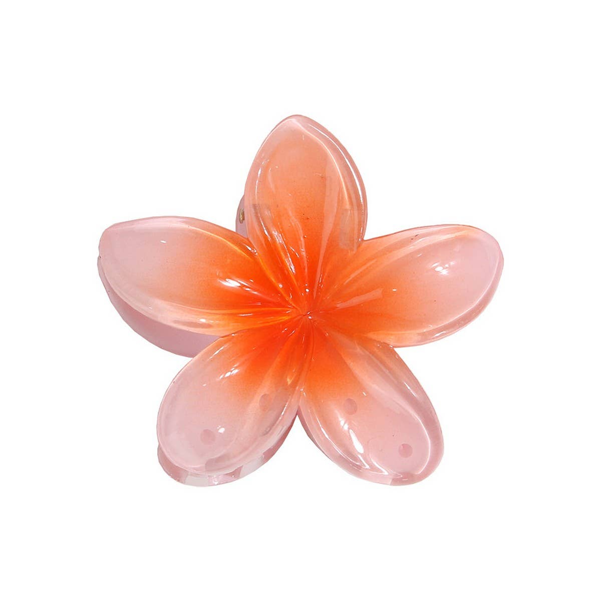 GRADIENT FLOWER HAIR CLAW PLUMERIA BEACH CLIP_CWMM4940
