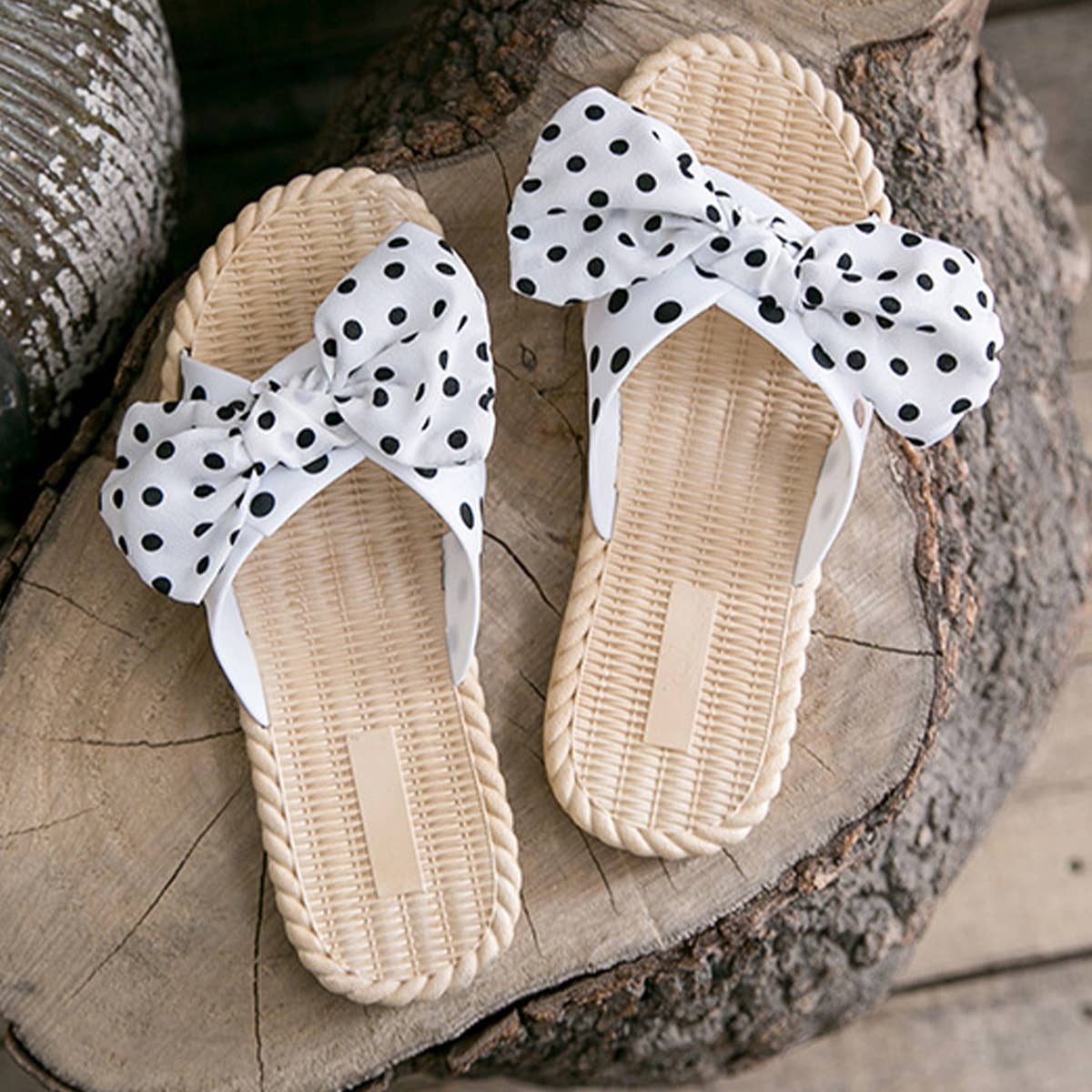 BOW DECORATED NON SLIP SLIPPERS FOR WOMENS_CWSHS0675