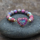HEART 10MM BEADED BRACELETS WITH STRETCHY BANDS_CWAJE3937