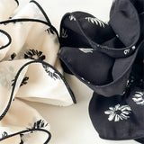Large Floral Chiffon Scrunchie Ponytail Holder_Cwaha07523