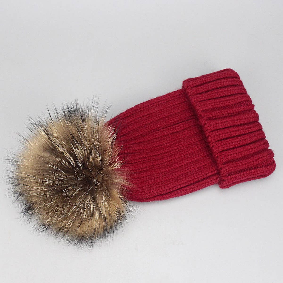 Unisex Knit Beanie Hat With Pom For Winter_Cwah05051