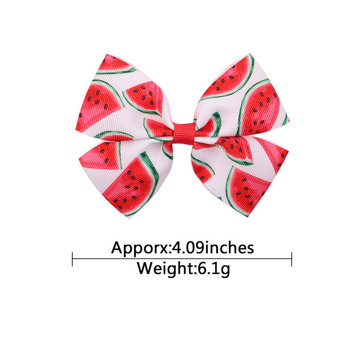 CHILDRENS FRUIT PRINT BOW HAIR CLIP_CWAHA2391
