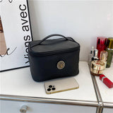 NEW HIGH END BLACK SOLID COLOR COSMETIC BAG_CWAB4498