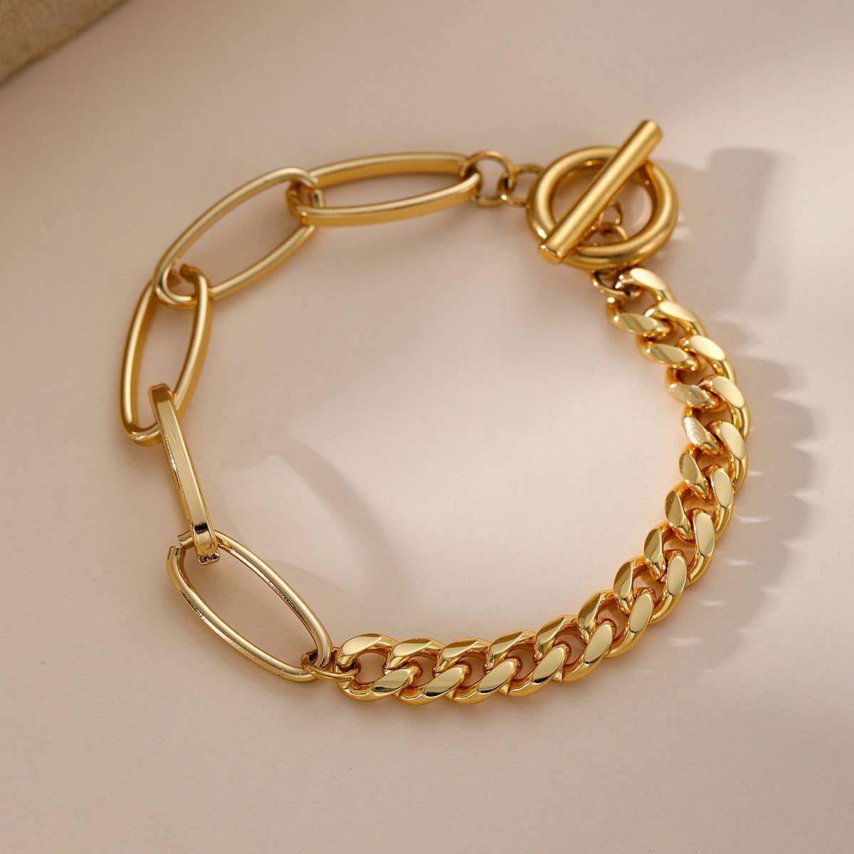 PAPERCLIP TITANIUM STEEL PERSONALIZED BRACELET_CWMM3720