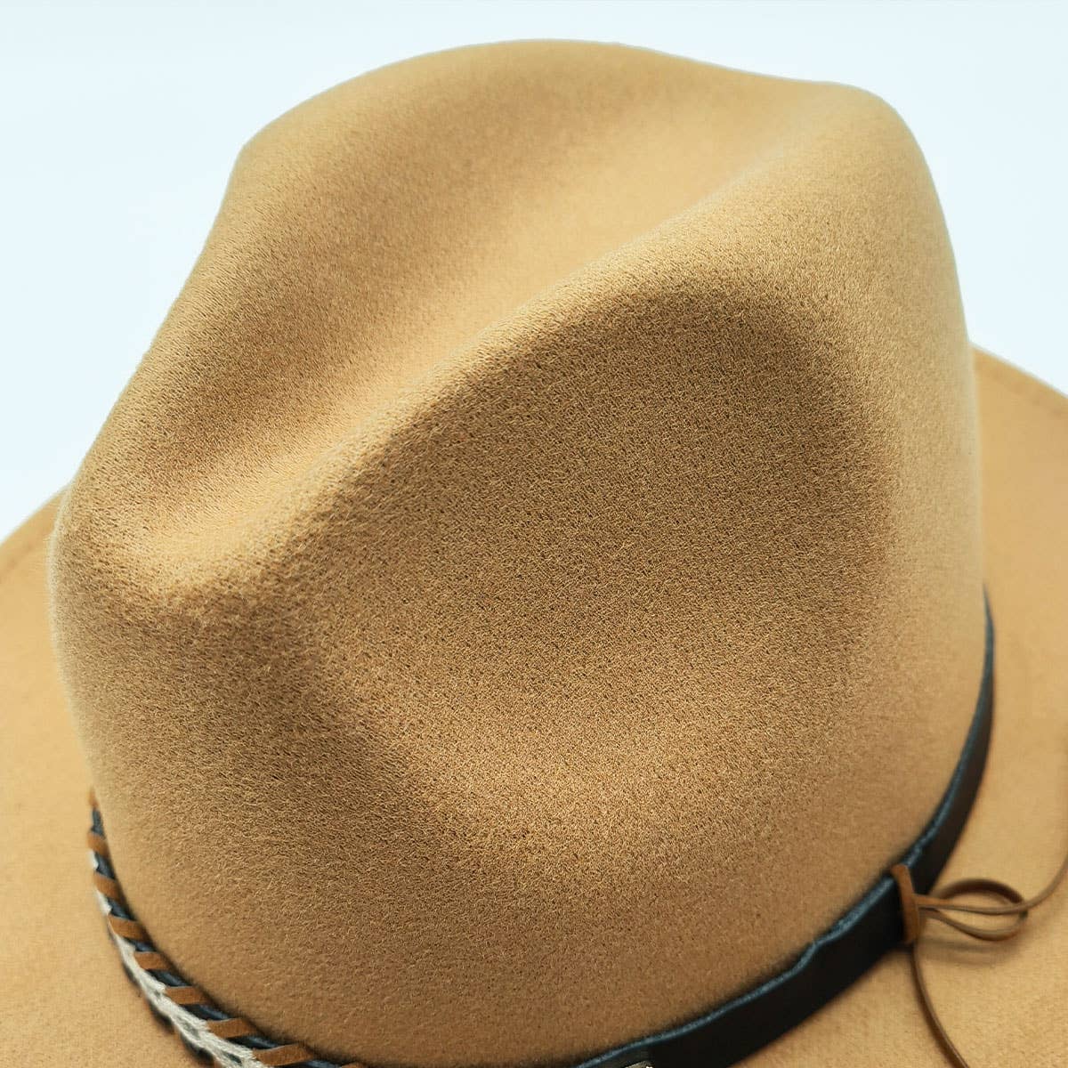 SIMPLE BELT BUCKLE FELT HAT JAZZ HAT_CWAH0751