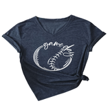 CASUAL WOMEN S TEE GAME DAY V NECK DESIGN_CWTTS1535