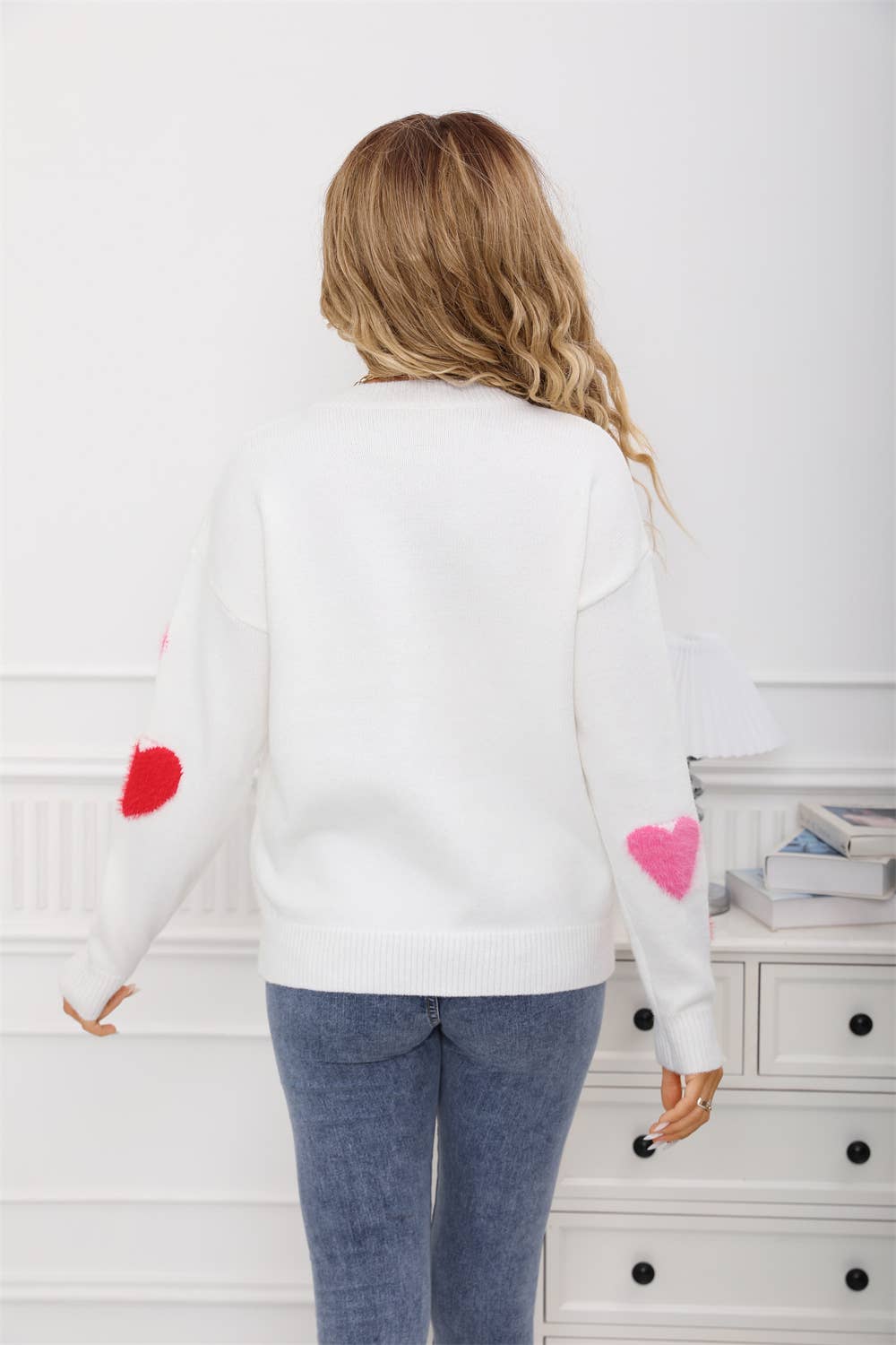 Valentines Day Little Hearts Jacquard Sweater