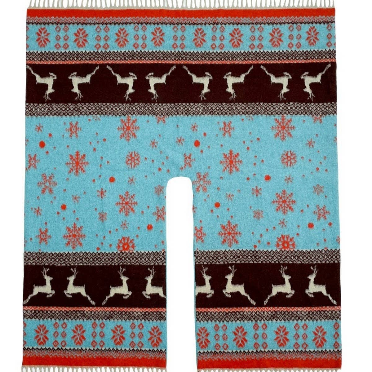 Double-Sided Thickshawl Xmas Reindeer Snowflake_Cwocasl00070